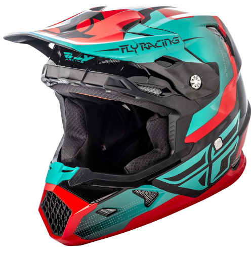 Fly Racing - Fly Racing Toxin Original Helmet - 73-85182X - Red/Teal/Black - 2XL