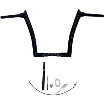 Fat Baggers, Inc. - Fat Baggers, Inc. 1-1/2in. EZ Install Pointed Top Handlebar Kit - Black - 819914-B