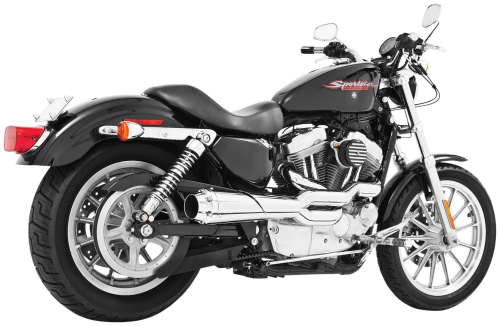 Freedom Performance - Freedom Performance American Outlaw High 2-Into-1 Exhaust System - Chrome - HD00417