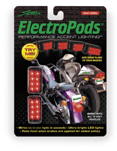 Street FX - Street FX Electropods Brake Lightpods - Red - Pk/2 - 8/L.E.D.s Per Block - 1041908