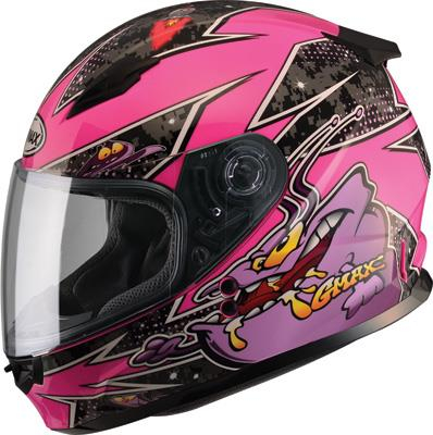 G-Max - G-Max GM49Y Alien Youth Helmet - G7496590 TC-22 - Pink/Purple - Small