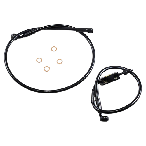 Magnum - Magnum Black Coated XR Stainless Front Brakeline Kit with Black Fittings - 31in. Total Length - SBB1325-31