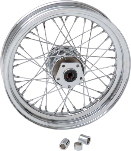 Drag Specialties - Drag Specialties Laced 40 Spoke Front Wheel - 16x3 - Chrome - 0203-0418
