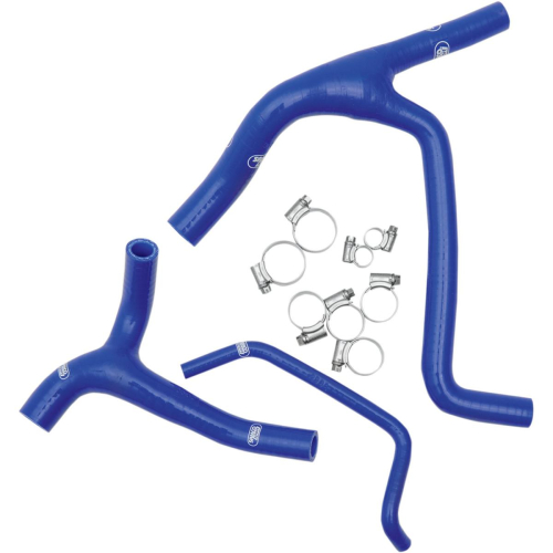 Moose Racing - Moose Racing Radiator Hose/Clamp Kit - Blue - MBU-KAW-35-BL