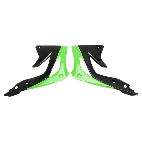 UFO Plastics - UFO Plastics Radiator Covers - OEM Green/Black - KA04719-999