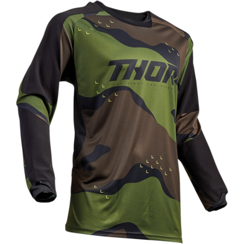 Thor - Thor Terrain Camo Jersey - 2910-4938 - Green Camo - 2XL