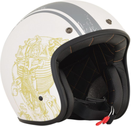 AFX - AFX FX-76 Raceway Helmet - 01042064 - Flat White/Gray - X-Large
