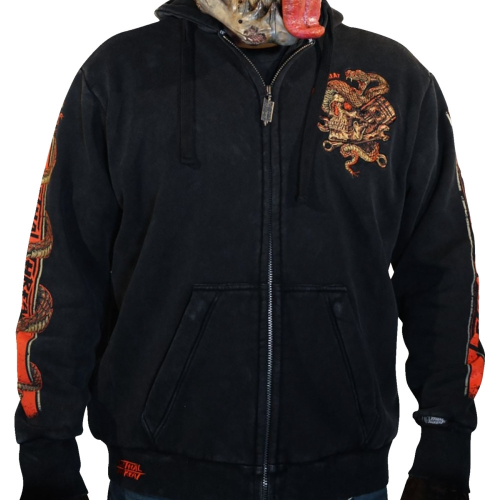 Lethal Threat - Lethal Threat Venom and Velocity Hoodie - HD84075M - Black/Red - Medium