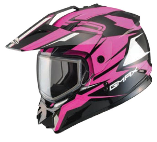 G-Max - G-Max GM11S Snow Sport Vertical Helmet - G2111403 TC-14 - Black/Hi-Vis Pink - X-Small