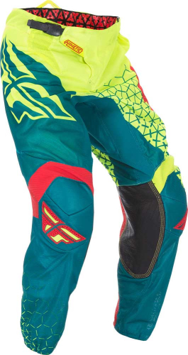 Fly Racing - Fly Racing Kinetic Trifecta Mesh Pants - 370-33828 - Hi-Vis/Teal - 28