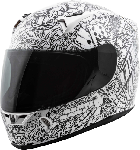 Fly Racing - Fly Racing Revolt Ink N Needle Helmet - 73-8366X - White/Black - X-Large