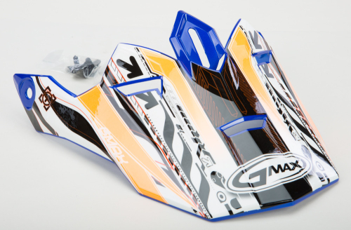 G-Max - G-Max Visor for GM76X X-Tron Helmet - Blue/Hi-Viz Orange - G076065