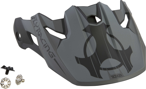 Fly Racing - Fly Racing Visor for Toxin Helmets - Original Matte Black/Gray - 73-88025