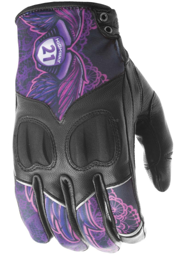Highway 21 - Highway 21 Vixen Womens Gloves - 5884 489-00922 - Purple Lace - Small
