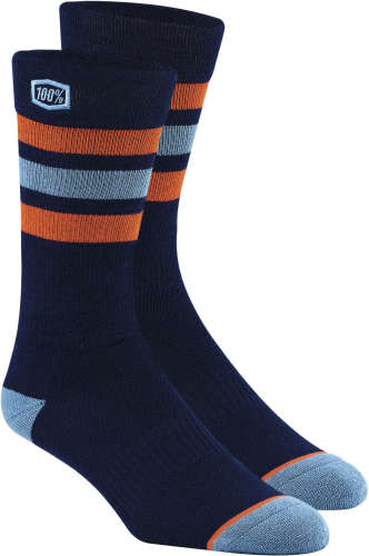 100% - 100% Stripes Socks - 24020-015-18 - Navy - Lg-XL
