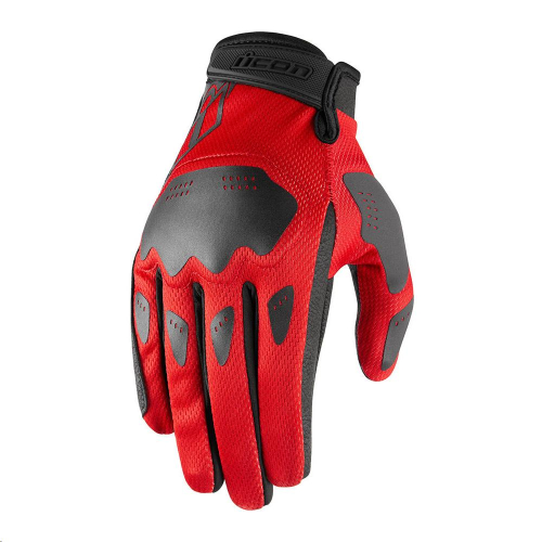 Icon - Icon Hooligan Gloves - 3301-3872 - Red - Small