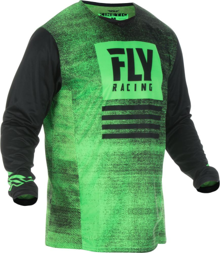 Fly Racing - Fly Racing Kinetic Noiz Youth Jersey - 372-525YM - Neon Green/Black - Medium