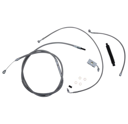 LA Choppers - LA Choppers Cable/Brake Line Kit - 18-20in. Ape Hangers - Stainless Steel - LA-8152KT-19