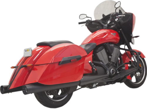 Bassani Manufacturing - Bassani Manufacturing 4in. DNT Slip-Ons - Black Ceramic - 6C7DNT5B