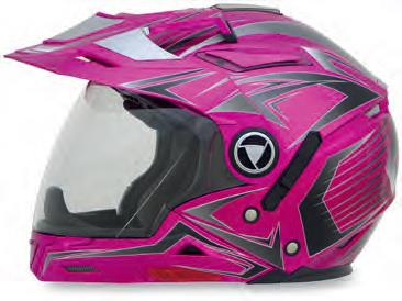 AFX - AFX FX-55 7-in-1 Graphics Helmets - 0104-1595 - Fuchsia Multi - Medium