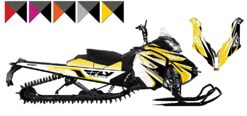 ArcticFX - ArcticFX Fly Racing Inversion Graphics - 153-166in. Trim for Tank & Tunnel Kit - Red - 02-2-23-22-01-T2