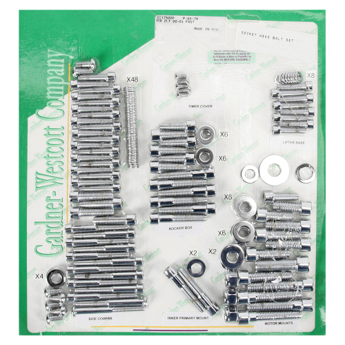Gardner-Westcott - Gardner-Westcott Motor Chrome Steel Socket-Head Bolt Kit - P-88-79