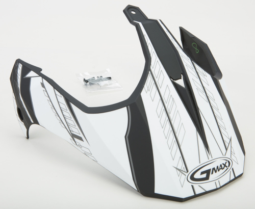 G-Max - G-Max Visor with Screws for GM-11/S Helmets - Nova Matte Black/White - G011046