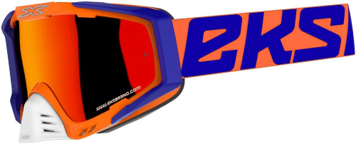 EKS Brand - EKS Brand S Outrigger Goggles - 067-50175 - Flo Orange/Blue/White/Red Mirror Lens