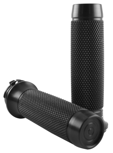 Brass Balls Cycles - Brass Balls Cycles Knurled Moto Grips - Black - BB08-259