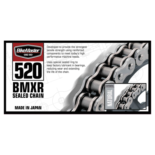 BikeMaster - BikeMaster 520 BMXR Series X-Ring Chain - 82 Links - Natural - 197309