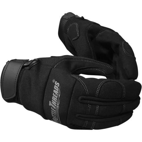 Throttle Threads - Throttle Threads Mechanic Gloves - TT423G14BKMRA - Black - Medium