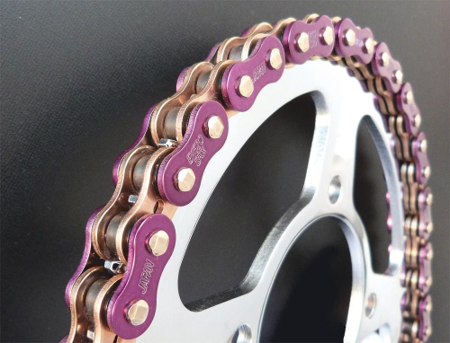 EK Chain - EK Chain 525 ZVX3 Series ZX-Ring Chain - 160 Links - Purple - 525ZVX3-160/AP/.MLJ