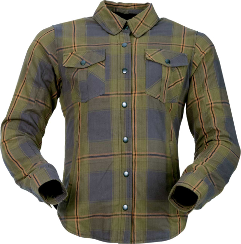 Z1R - Z1R Ashwood Womens Flannel Shirt - 3041-0686 - Olive - Medium