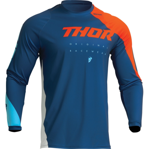 Thor - Thor Sector Edge Jersey - 2910-7146 - Edge Navy/Red Orange - Small