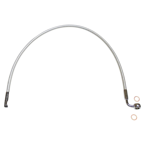 Magnum - Magnum Sterling Chromite II Designer Series ABS Front Upper Brake Line - 12mm. 90deg. Banjo - 22in. - AS378022