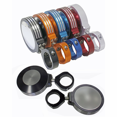 ModQuad - ModQuad Billet Round Side Mirrors - 2in. - Polished - CA-SIDE
