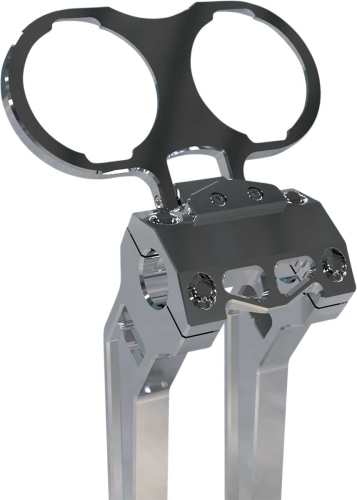 LA Choppers - LA Choppers Gauge Mount - Dual - Raw Aluminum - LA-7397-02R