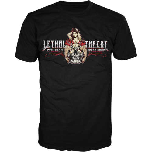 Lethal Threat - Lethal Threat Evil Iron Speed Shop T-Shirt - LT20893-5XL - Black - 5XL