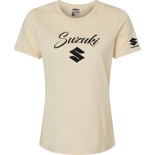 Factory Effex - Factory Effex Suzuki Script Womens T-Shirt - 27-87440 - Heather Cream - Small