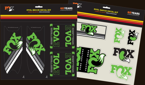 Fox Racing Shox - Fox Racing Shox Heritage Decal Kit - Float Evol Green - 803-00-929