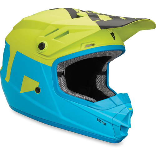 Thor - Thor Sector Level Youth Helmet - XF-2-0111-1079 - Electric Blue/Lime - Medium