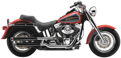 Cobra - Cobra 3in. Slashcut Slip-On Mufflers - Black - 6000B