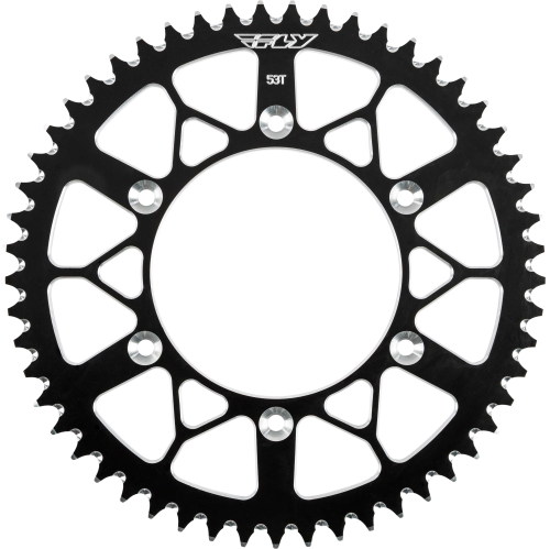 Fly Racing - Fly Racing Aluminum Rear Sprocket - Black - 53T - BETA-53 BLK