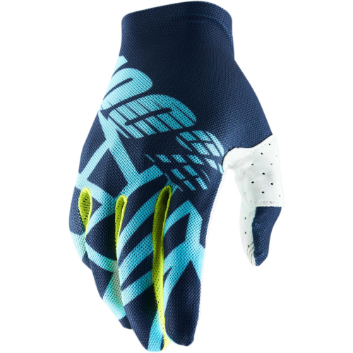 100% - 100% Celium 2 Gloves - 10009-217-11 - Navy/Light Blue/Lime - Medium