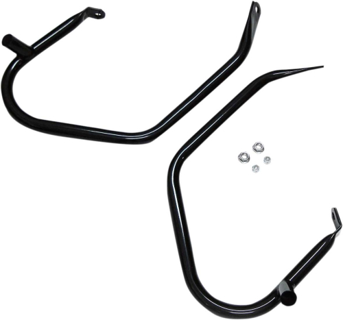Drag Specialties - Drag Specialties Low-Profile Saddlebag Guards - Gloss Black - 0505-1564