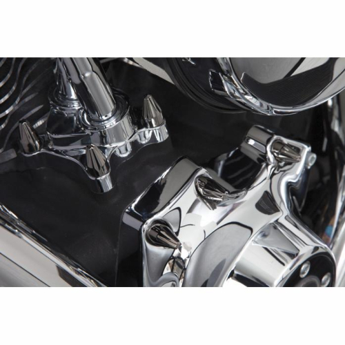 Ciro - Ciro 5/16in. Add-On Engine Bolt Cap Set - Fluted Spike - Black (6 pc.) - 70018