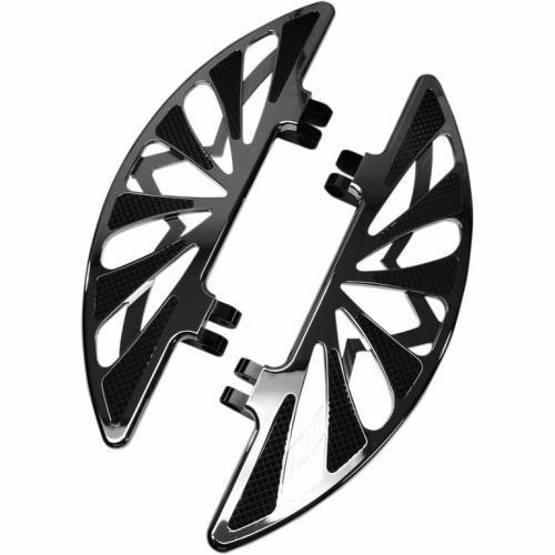 Carl Brouhard Designs - Carl Brouhard Designs Spiro Series Driver Floorboards - Chrome - FBSSC
