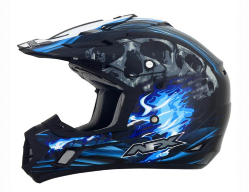 AFX - AFX FX-17 Inferno Helmet - 0110-3521 - Black/Blue - Medium