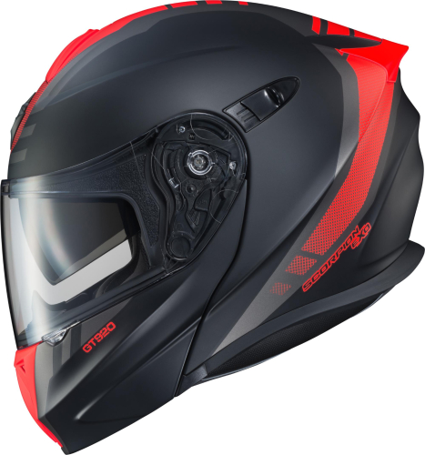 Scorpion - Scorpion EXO-GT920 Unit Helmet - 92-1644 - Matte Black/Neon Red - Medium