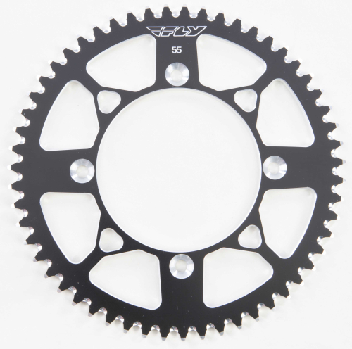 Fly Racing - Fly Racing Aluminum Rear Sprocket - Black - 55T - 201-55 BLK